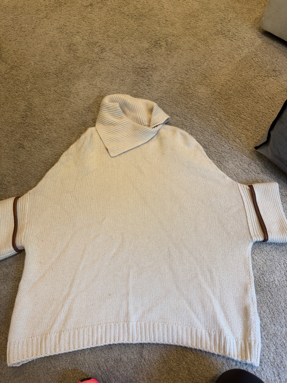 MASSIMO - Cozy Cream Knit Turtleneck Sweater